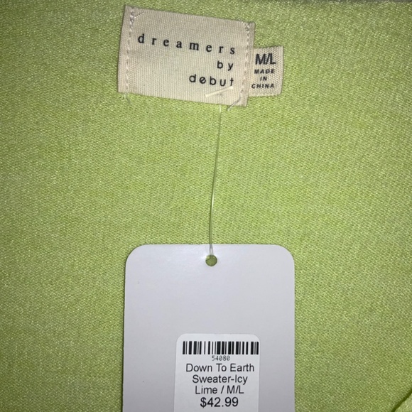 Dreamers Down to Earth sweater  Sz M/L Oversized hi low hem super soft - Picture 4 of 5